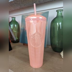 Peach Pearlescent Starbucks Tumbler